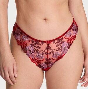 New Victoria's Secret Dream Angel Bow Embroidery Brazilian Panty NWT Medium
